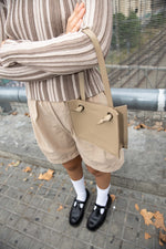 Leather mini bag | taupe