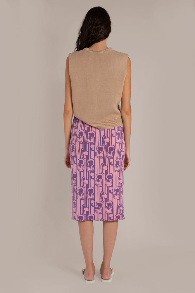 Champi knit skirt | purple