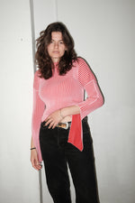 Bicolor reversible sweater | pink & red