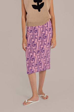 Champi knit skirt | purple