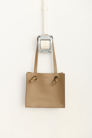 Leather mini bag | taupe