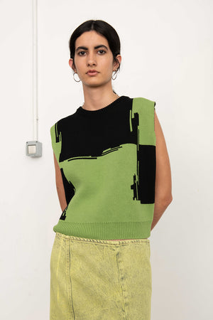 Cuadra knit vest | green