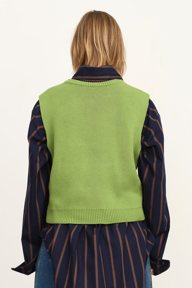 Flower vest | green
