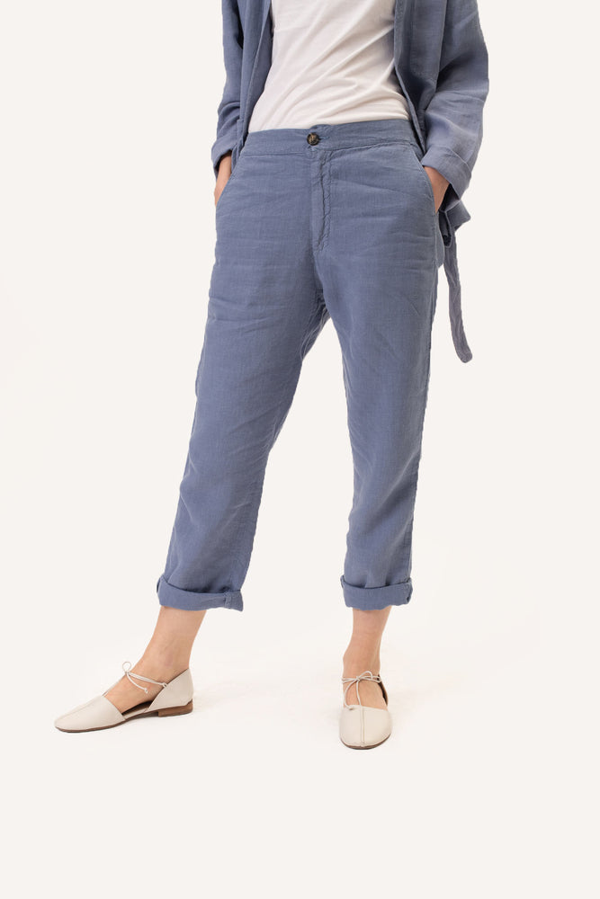 The Blue Linen Pants