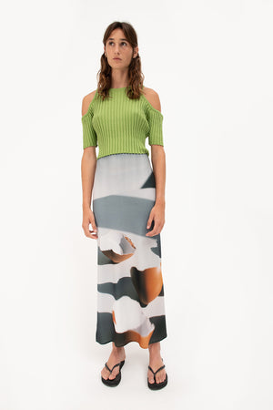 Printed straight skirt