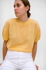 Calado knit top | yellow