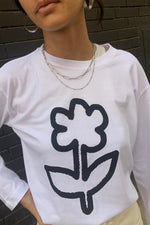 Flower long-sleeve t-shirt