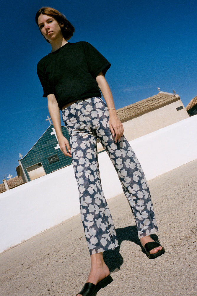 Recycled tulle pants | blue